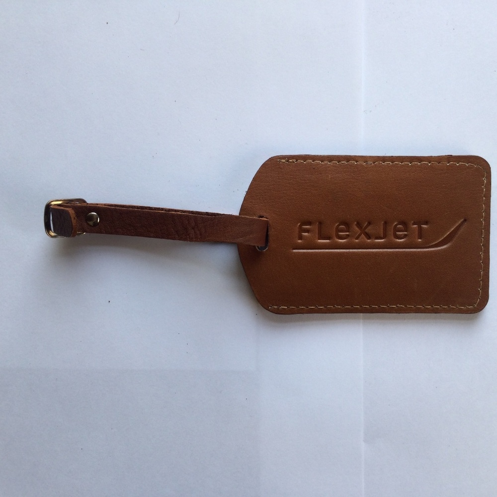 Flexjet Leather Luggage Tag